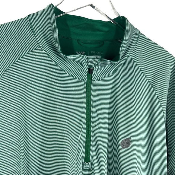 LEVELWEAR Direct Mid-weight Golf Stripe 1/4 Zip Long Sleeve Shirt Men's 2XL - Picture 2 of 7